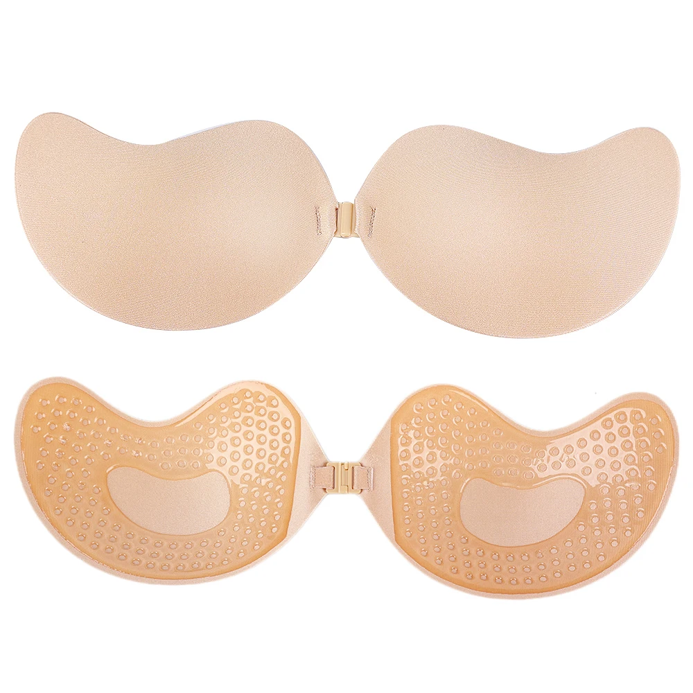 Elinlin Mango Invisible Push Up Bra Reusable Silicone Strapless Chest Stickers Women Self Adhesive Pasty Bras Nipple Cover Lingerie Pad