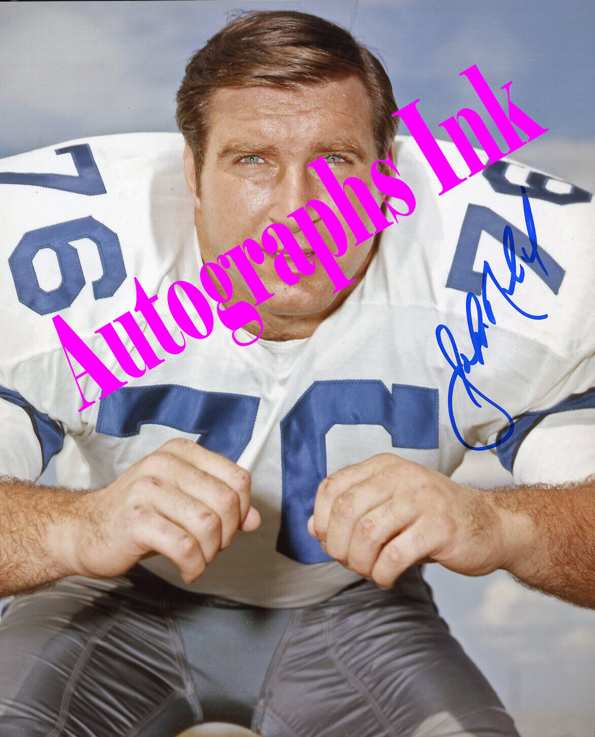 John Niland autographed 8x10 Dallas Cowboys Topps Vault #5