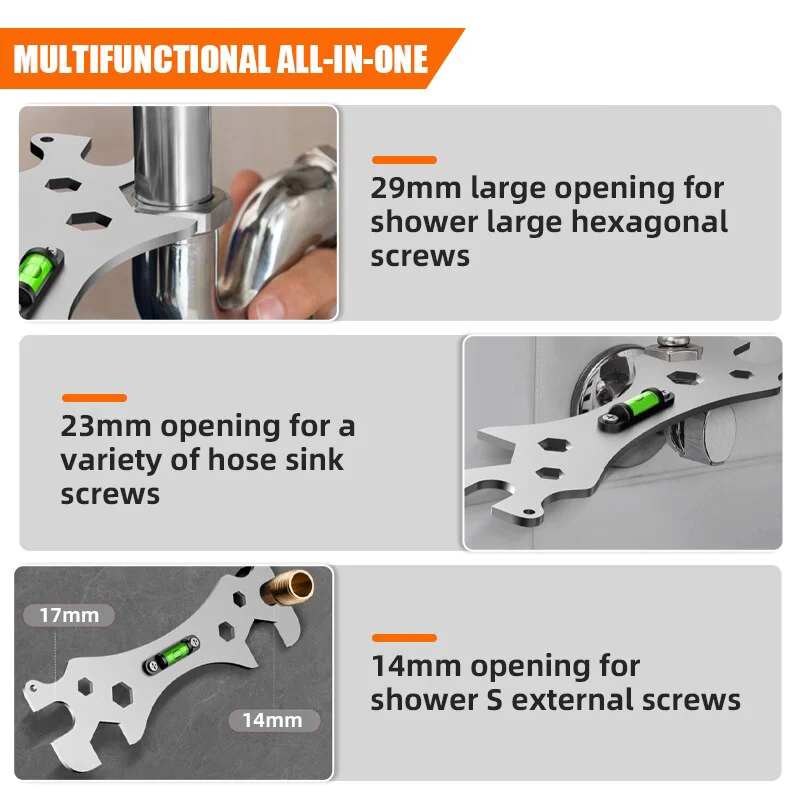 SAKER® Multifunctional Wrench with Level