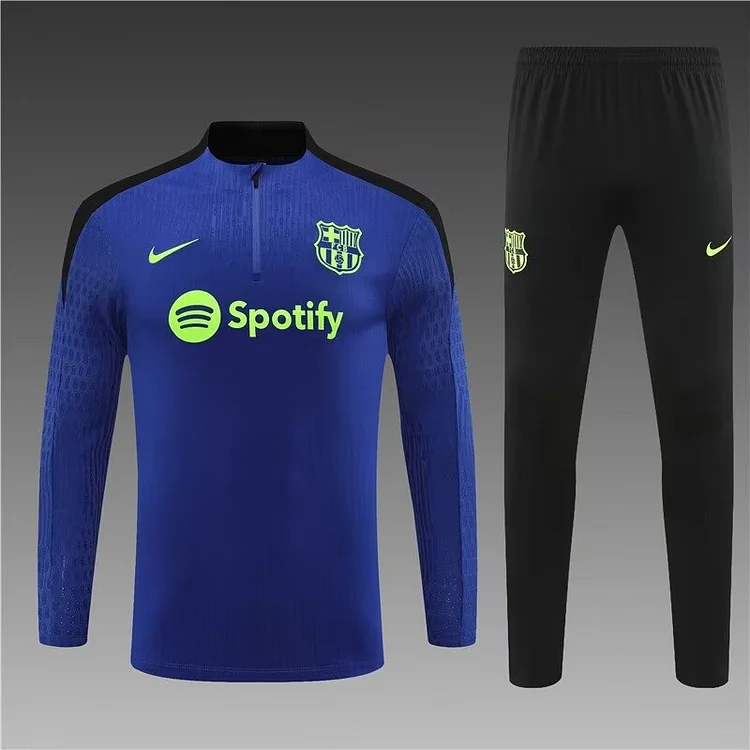 2024/25 Barcelona half-pull training suit colorful blue 1:1 Thai quality suit