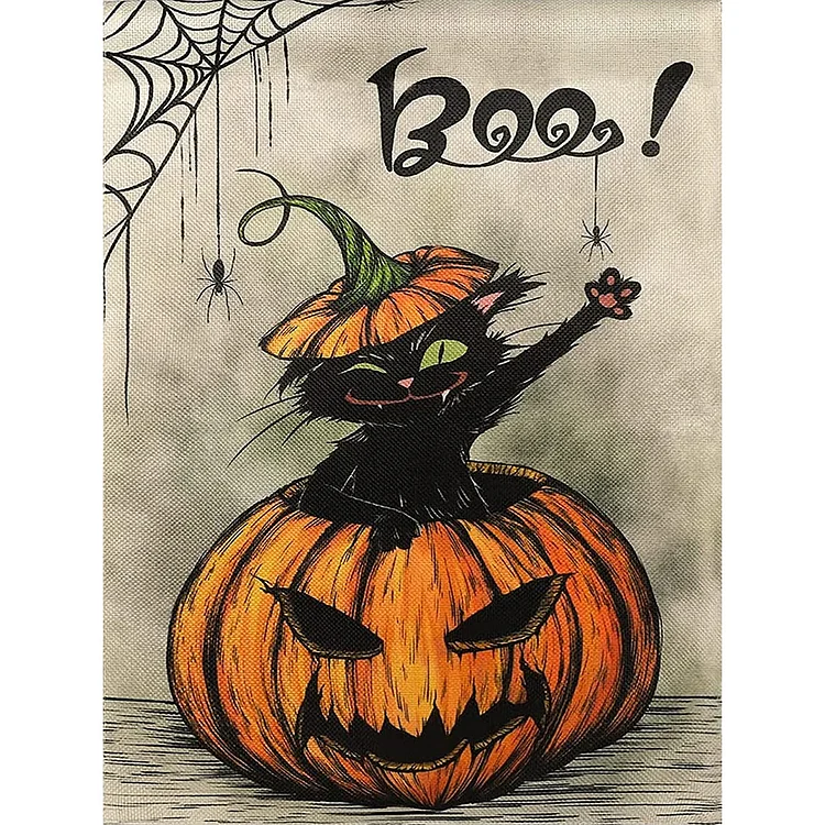 Halloween Jack-O-Lantern 30*40CM(Canvas) Full Round Drill Diamond Painting gbfke