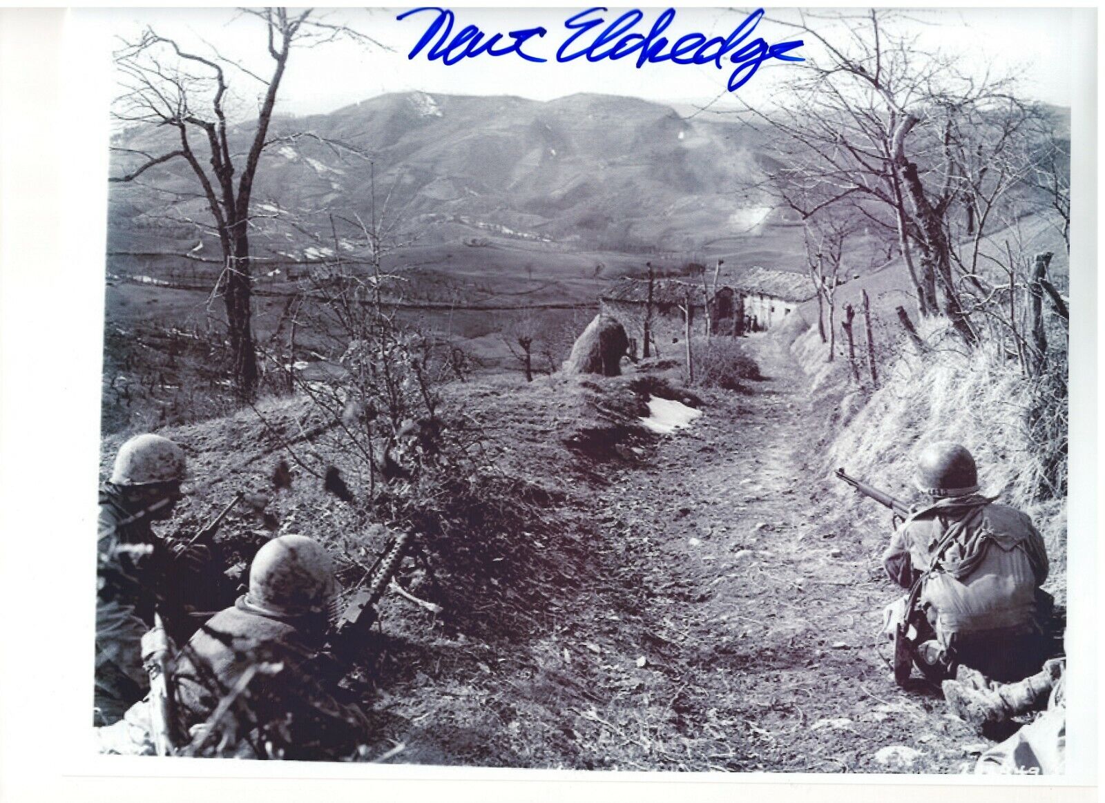 NEWC ELDREDGE 10TH MOUNTAIN DIVISION VETERAN RARE SIGNED Photo Poster painting