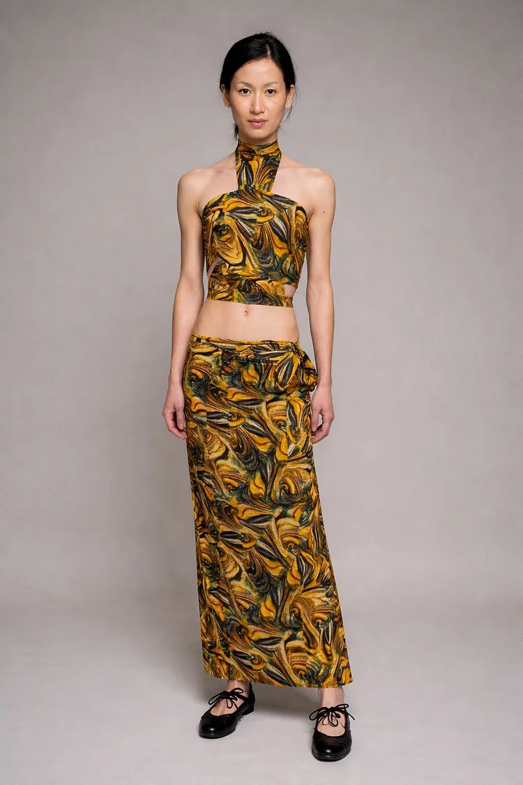 PARTICLE Upcycled Halter Top - Copper