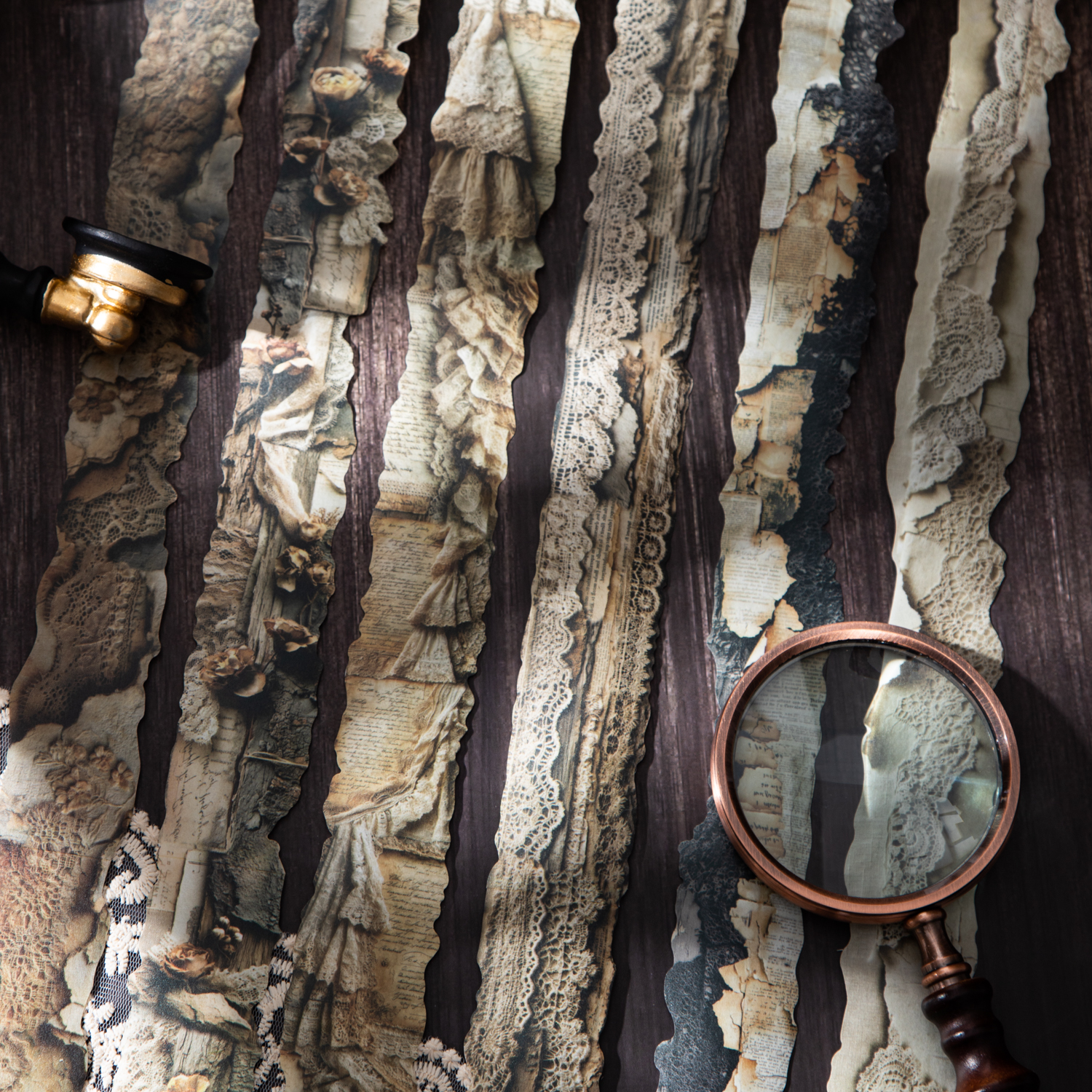 와시 테이프 - 40mm*200cm 플러피 드림 시리즈 빈티지 레이스