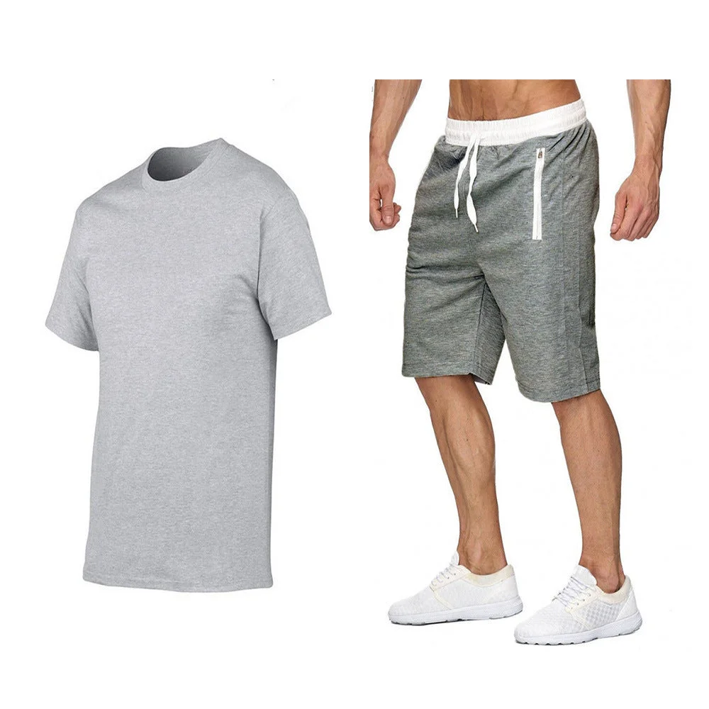Men's Summer Short Sleeve Shorts Sports Suit