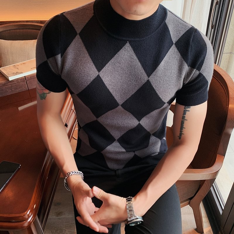 Mens Casual And Business Wool T-shirt