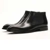 Classic Men Chelsea Leather Ankle Boots Sale