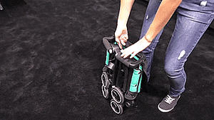baby stroller folds down to fit into a backpack