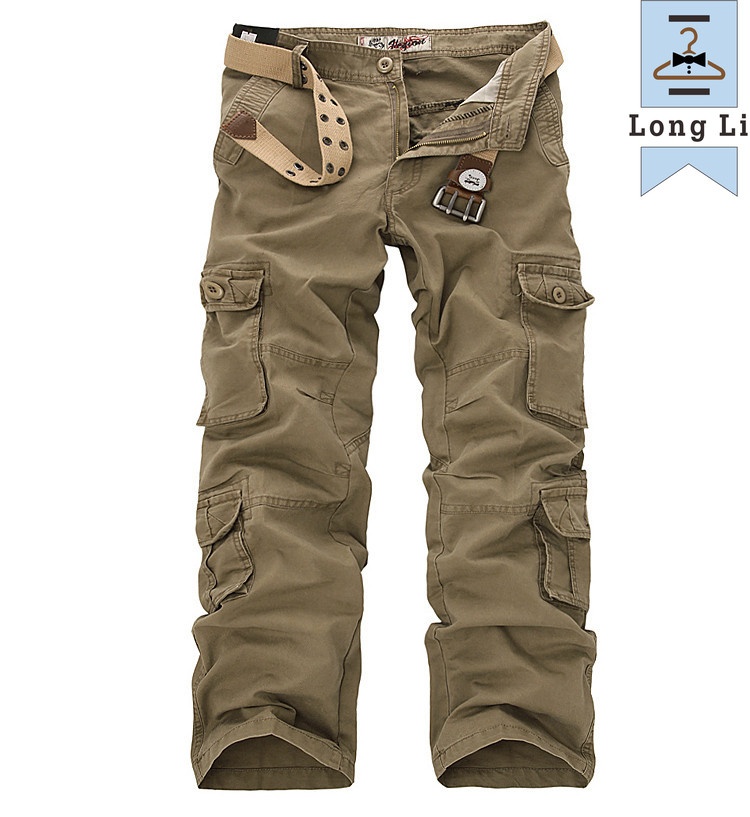 Wimaskel 2025 Mens Military Cargo Pants Multi-pockets Baggy Men Cotton Pants Casual Overalls Army Tactical Trousers no belts Plus Size 46