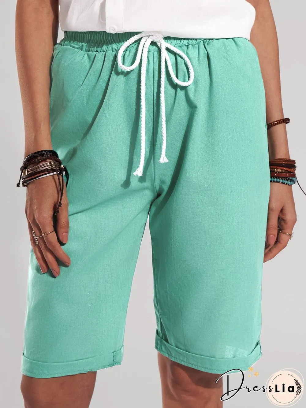 Cotton and linen women's trousers, thin casual pants, nine-point pants, five-point Shorts