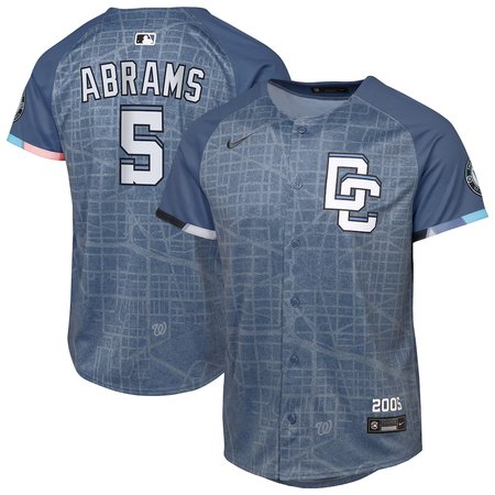 Youth Washington Nationals #5 CJ Abrams  Blue City Connect 2025 Limited Jersey