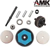 AMK Nylon RC Gearbox Gears Set Kit for 1/10 RC Crawler Car Axial SCX10 SCX10 II 90046 Upgrade Part (Black Complete Gearbox)