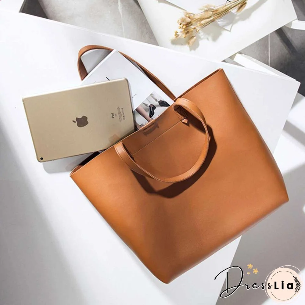 Brown Leather Womens Tote Bags School Handbags