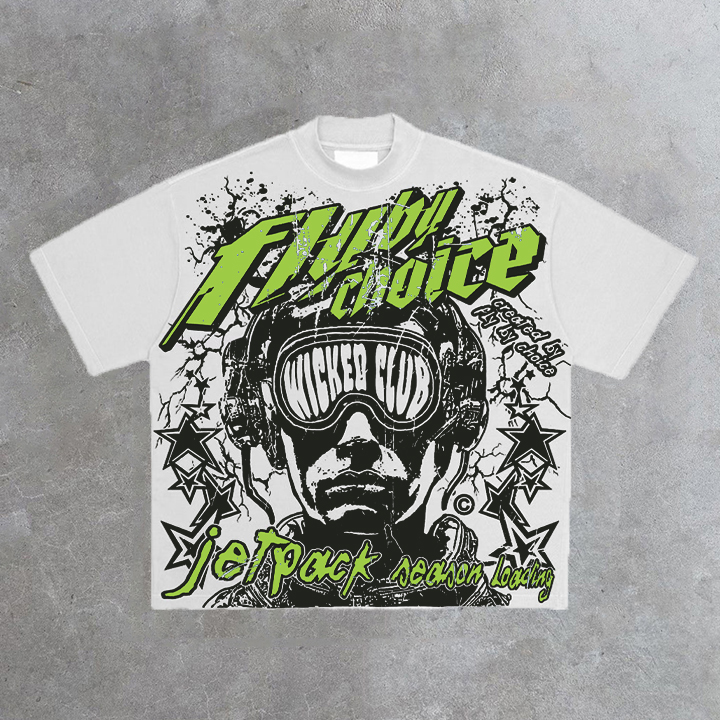Sopula Fly By Choice Death Graphic Cotton T-Shirt