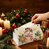 Cute for Snowman DIY Pearl Diamond Painting PU Cover Tissue Holder Kit Pearl Art Painting Decoration for Home & Gifts