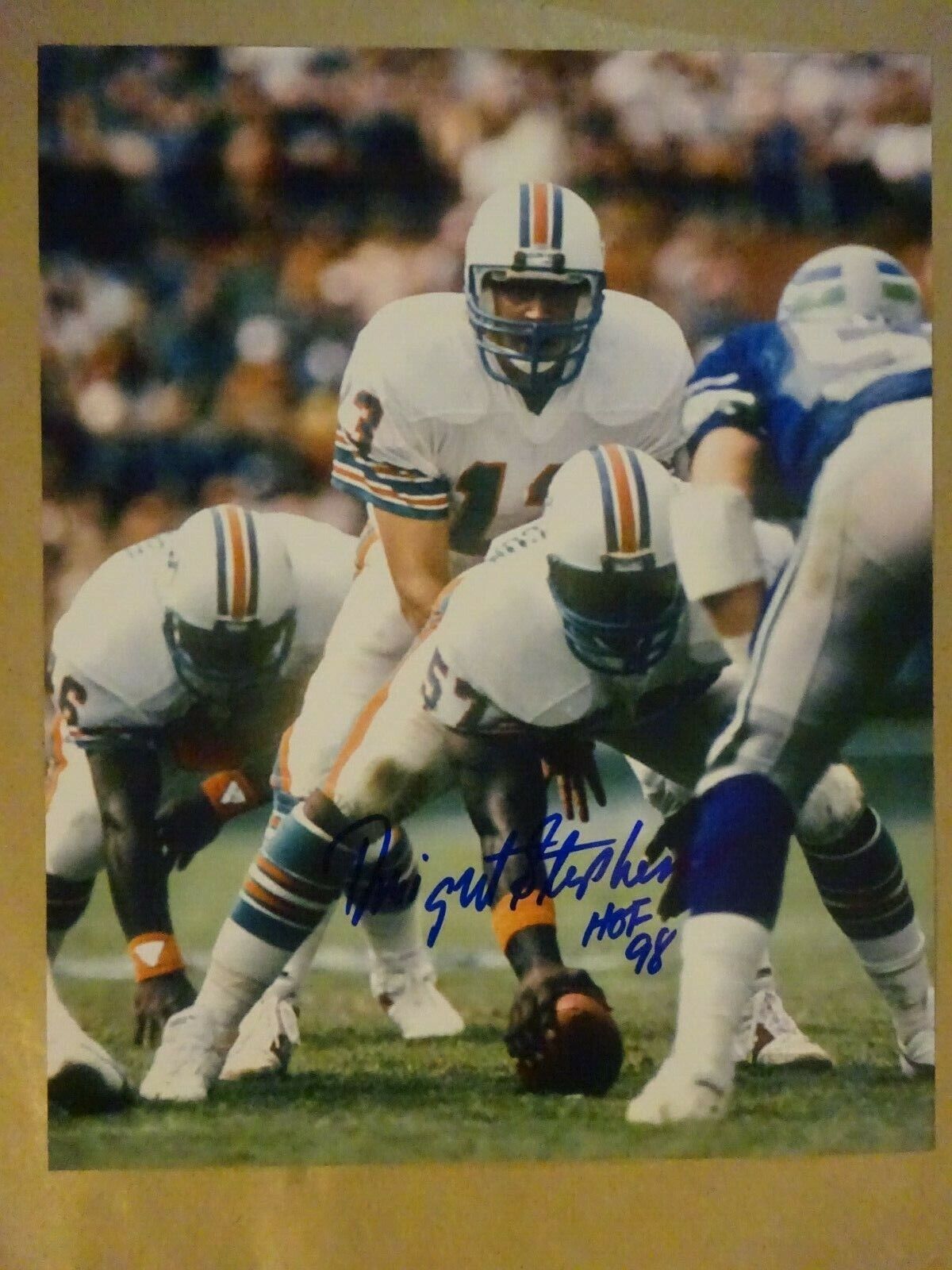 Autographed DWIGHT STEPHENSON Signed 8x10 Photo Poster paintinggraph Miami Dolphins