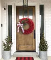 🔥Last Day 49% OFF🎄Red Berry Ruffled Burlap Christmas Wreath🎄-mysite-Adracos