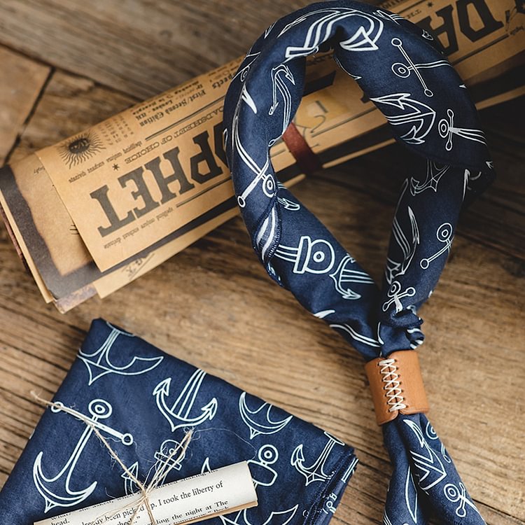 Vintage Anchor Print Square