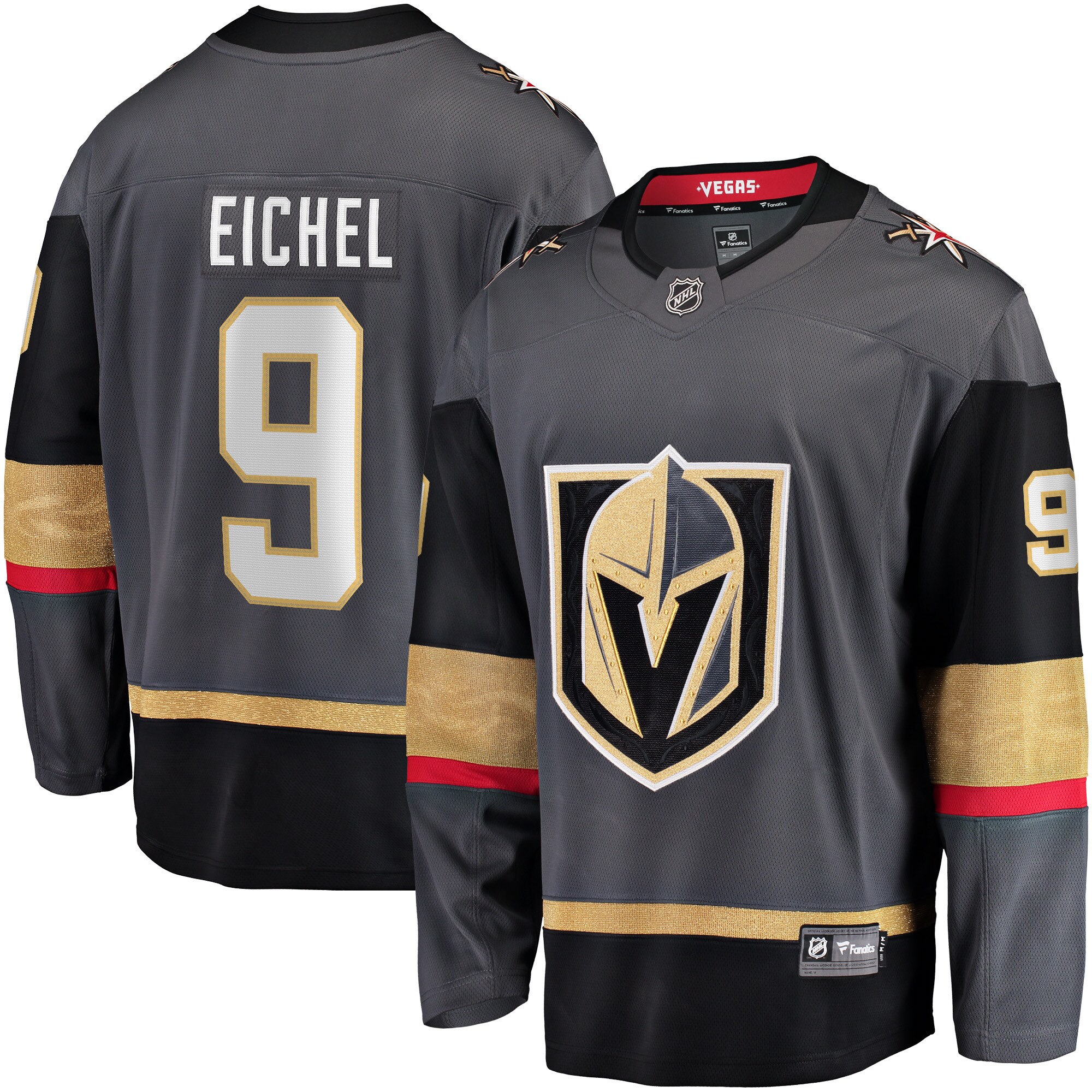 Jack Eichel Vegas Golden Knights Fanatics Alternate Breakaway   Jersey – Gray mysite
