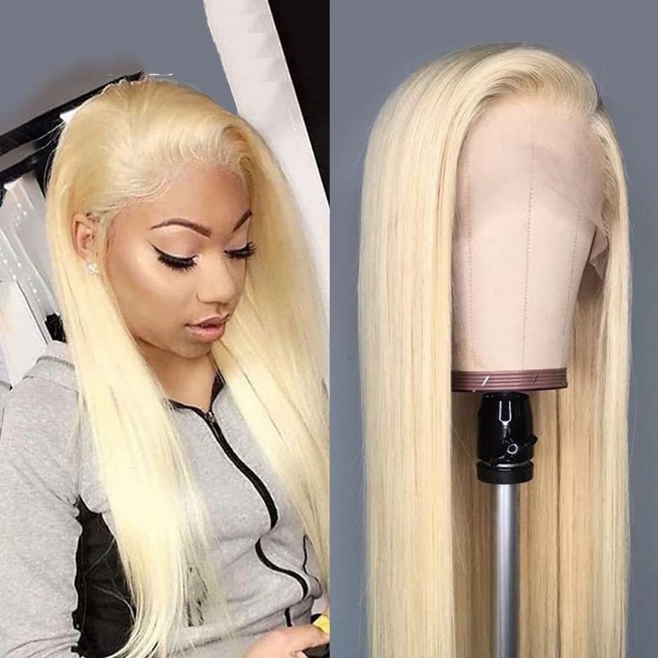 150% Density Straight Honey Blonde Lace Front Human Hair Wigs-elleschic