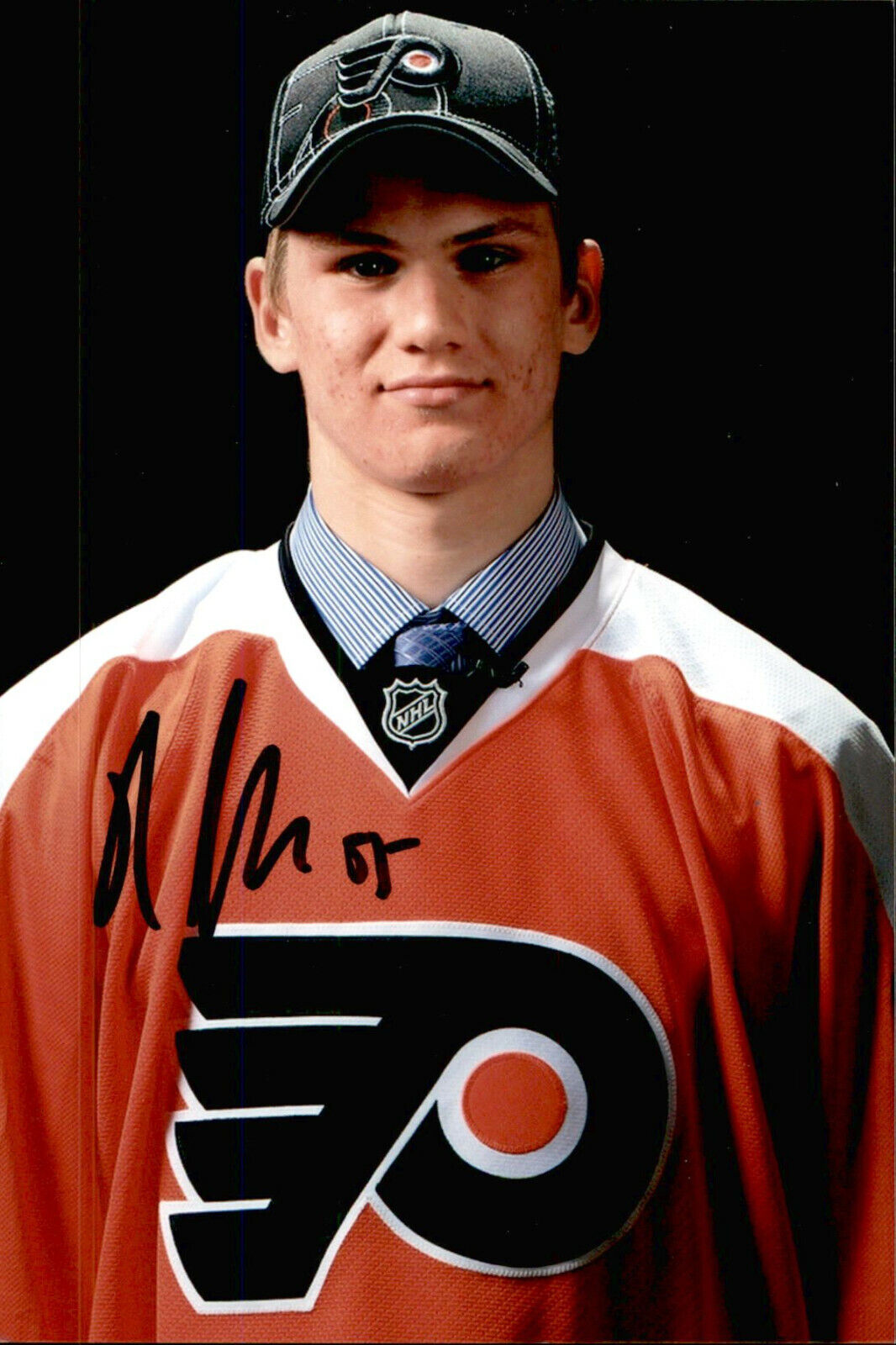 Samuel Morin SIGNED 4x6 Photo Poster painting PHILADELPHIA FLYERS