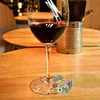 (Limited Stock)2pcs DIY Diamond Painting Ornament Flower Alphabet Wine Glass Charm、[Everydayedeals]