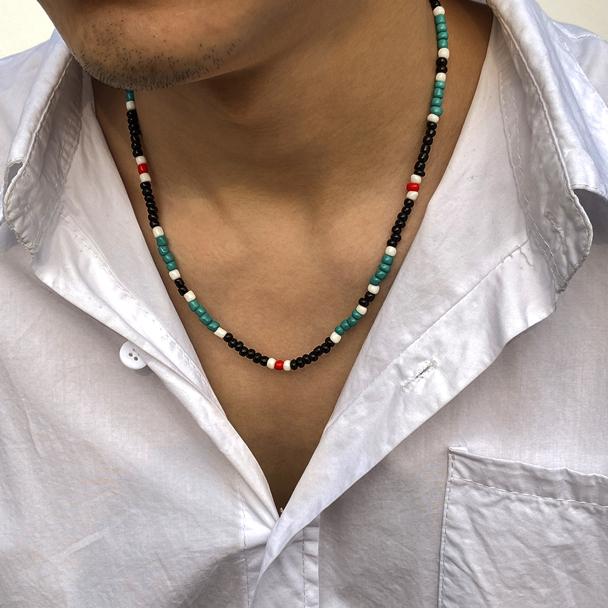 Colorful Panel Bead Necklace - Helixace