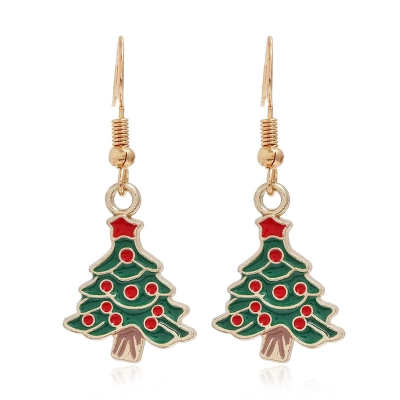 Fashion Christmas Tree Santa Claus Alloy Plating Women’s Drop Earrings 1 Pair