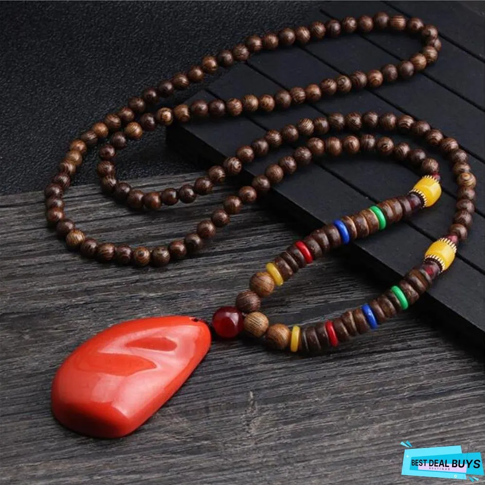 Ethnic Fish Horn Long Statement Men Womens Jewelry