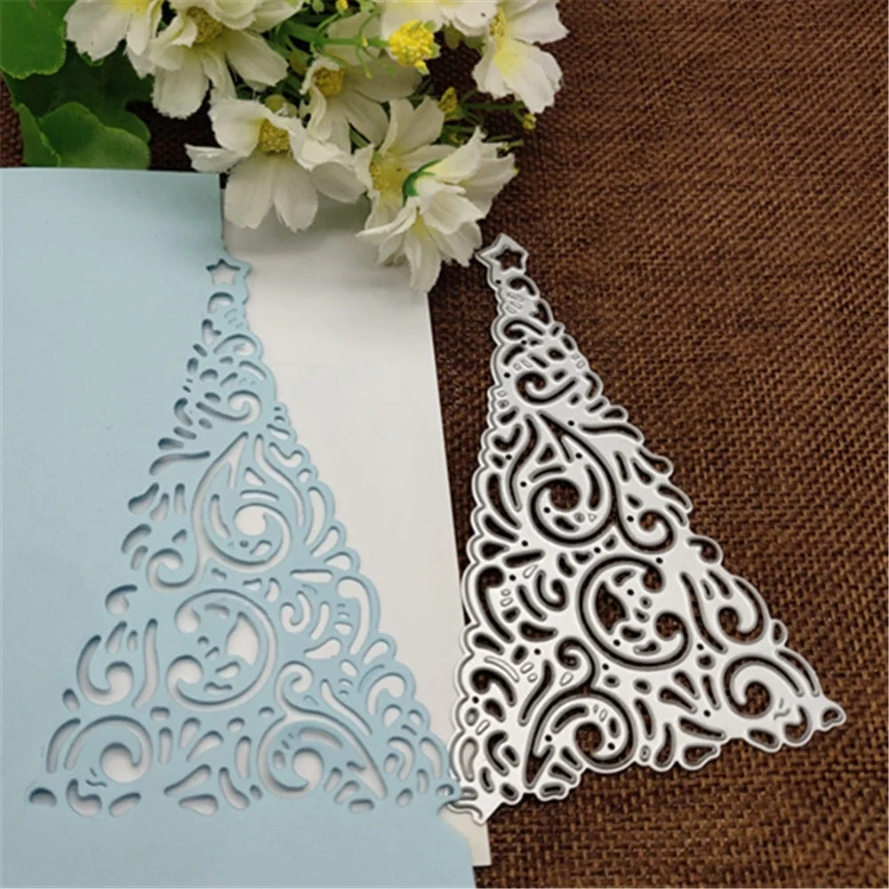 Christmas tree frame card Cutting Dies Stencils For DIY Scrapbooking Decorative Embossing Handcraft Die Cutting Template