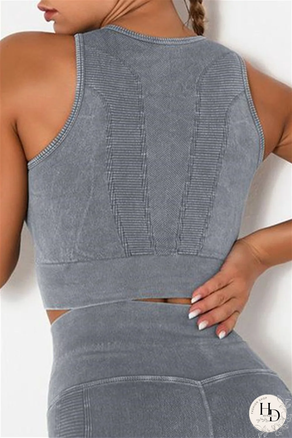 Grey Casual Sportswear Solid Vests