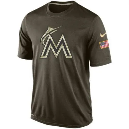Men's Miami Marlins Salute To Service  Dri-FiT T-Shirt