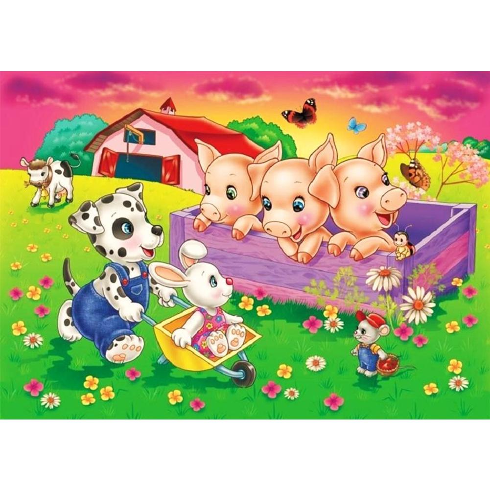 

Animal Paradise - Round Drill Diamond Painting - 30x40cm, 501 Original