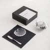 French Retro 304 Stainless Steel Shell Butter Box Jewelry Storage Box