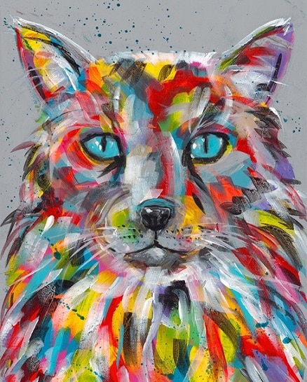

Colorful Fluffy Kitty – Paint By Numbers - 40*50CM, 501 Original