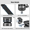 NEEWER GM27 Hydraulic Damping Pan Head Aluminum Alloy Rocker Handle Base Tripod Panoramic Photography Camera Micro Single Mobile Phone Slide Rail Bracket Monopod Arca Aka Quick Release Plate