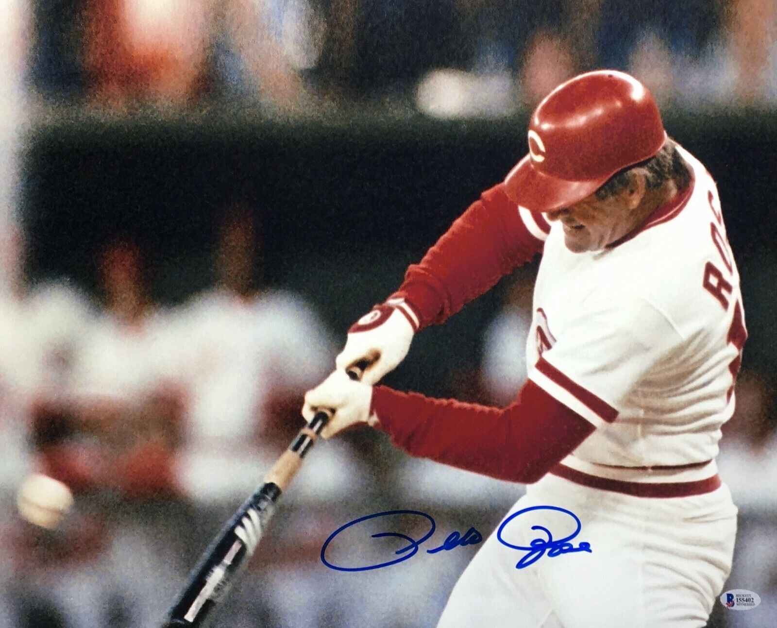 Pete Rose Signed 16x20 Photo Poster painting BAS I55402