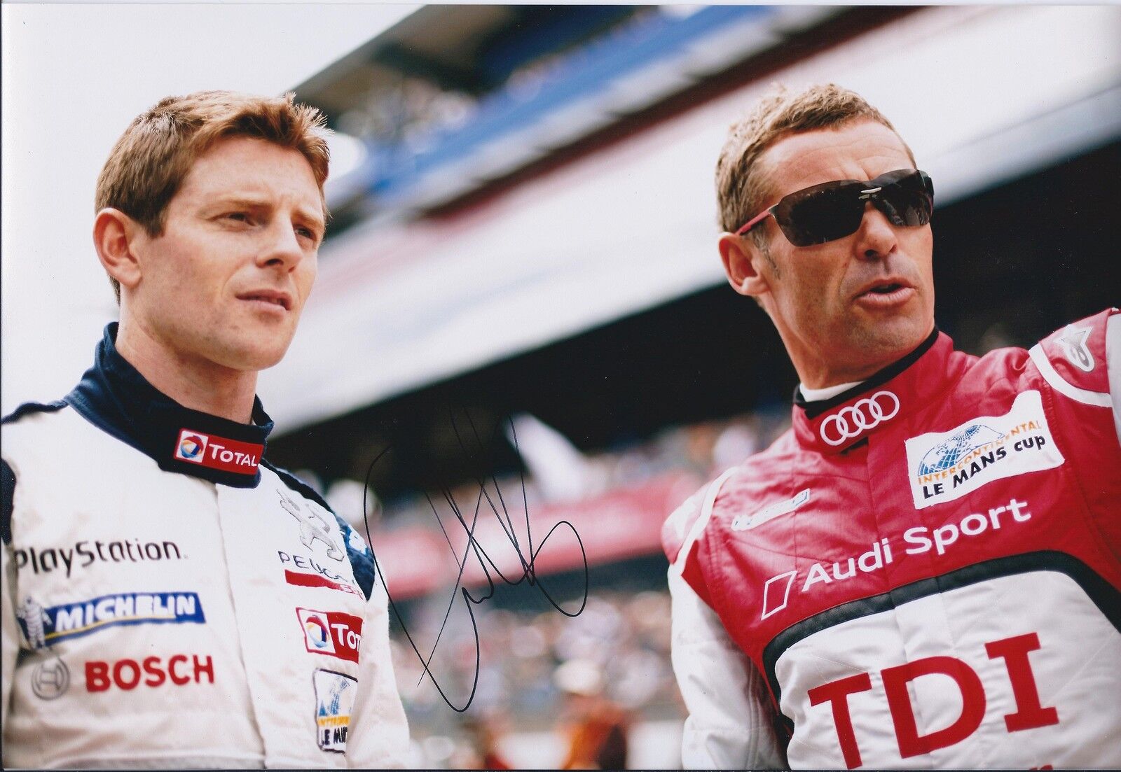 Anthony DAVIDSON SIGNED Autograph PEUGEOT Le Mans 24hr 12x8 Photo Poster painting AFTAL COA