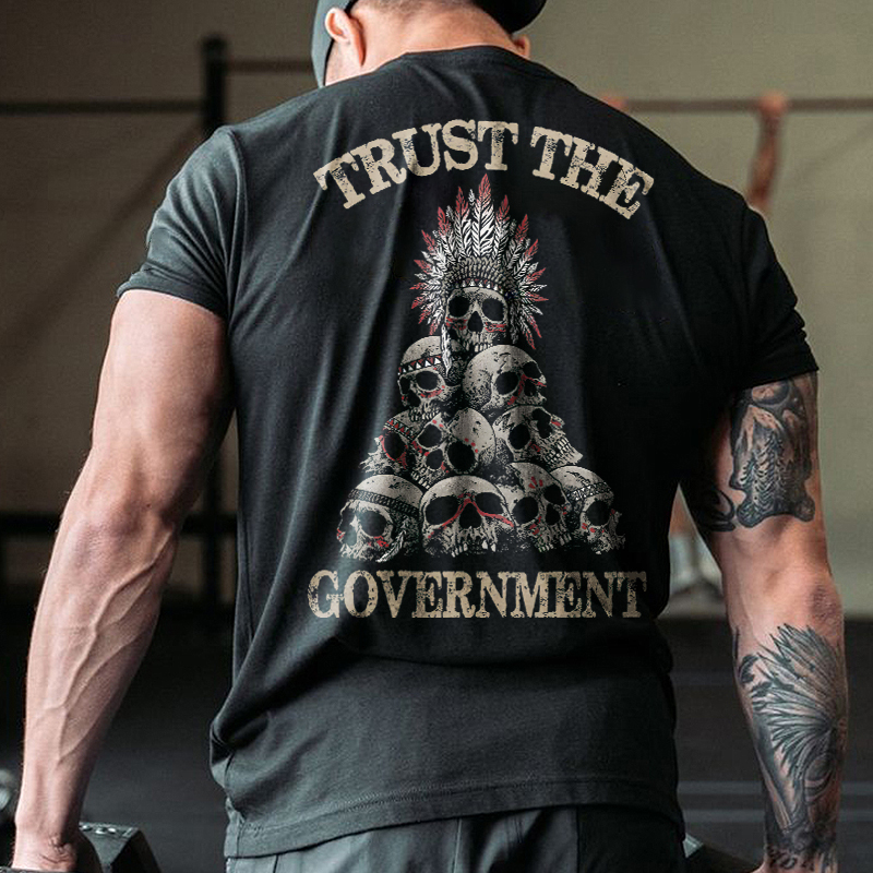Livereid Trust The Government Skull Printed Men's T-shirt - Livereid