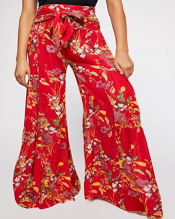 Loose Printed Casual Wide Leg Pants