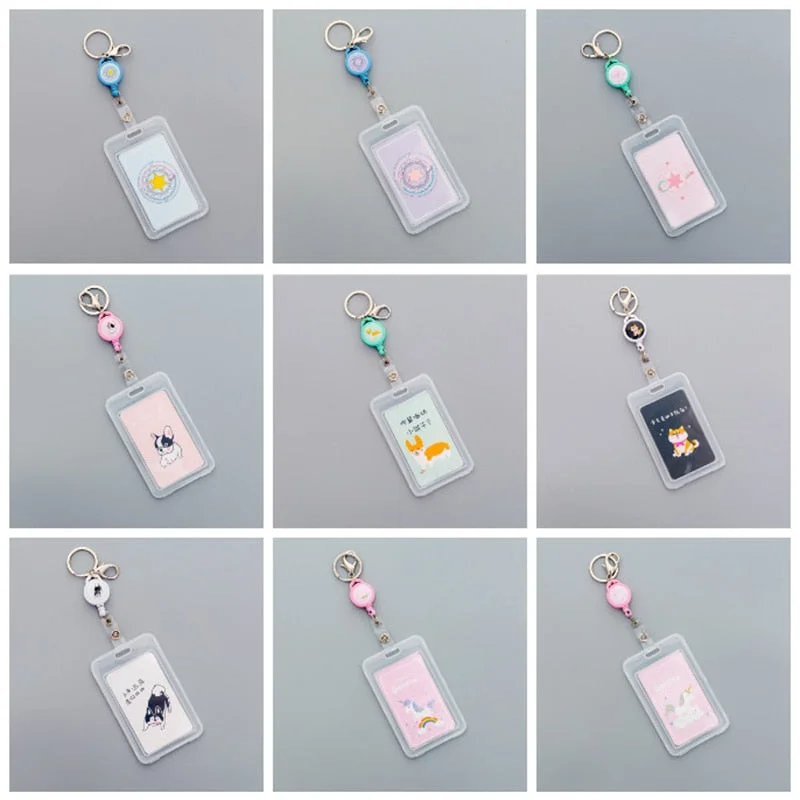 ID Badge Holder with Lanyard Cute Card Holder for Women Men Work Student ID Card