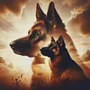 German Shepherd-14CT Stamped Cross Stitch 45*45cm tapestrymarket