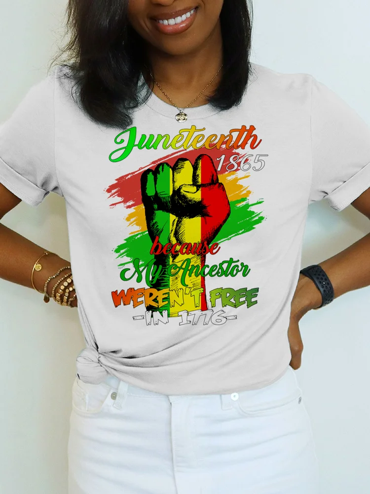 Juneteenth Black Women Crew Neck T Shirt
