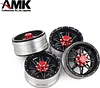 AMK 4pcs Aluminum Alloy 1.9 Wheel Rim 7-Spoke Wheels for 1/10 RC Crawler Axial SCX10 II 90046 TRX4 D90 TF2 Tamiya CC01 MST