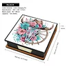 Flower Cow Leather Diamond Painting Notecard Box Contains 150 Sheets of Paper