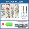4Pcs Special Shape Flowers Feather 5D DIY Diamond Painting Bookmark for Adults