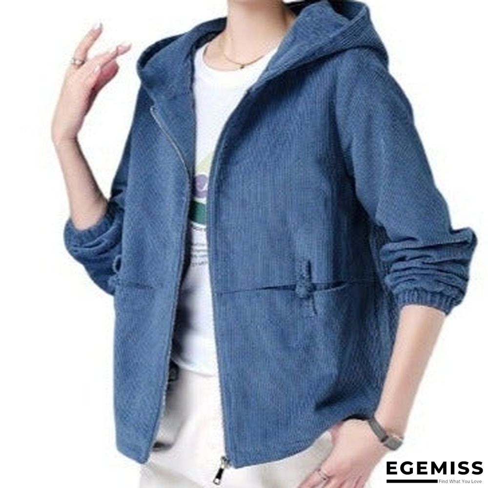 Autumn Winter Loose Short Jacket Casual Corduroy Jacket Women | EGEMISS