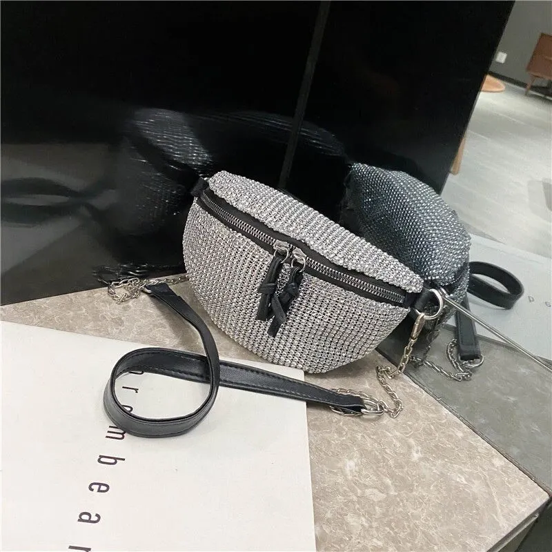 Women INS Fashion Rhinestone Square Bag Ladies Messenger Bag Designer Pearl Chain Shoulder Corssbody Bags Сумка Женская Багет