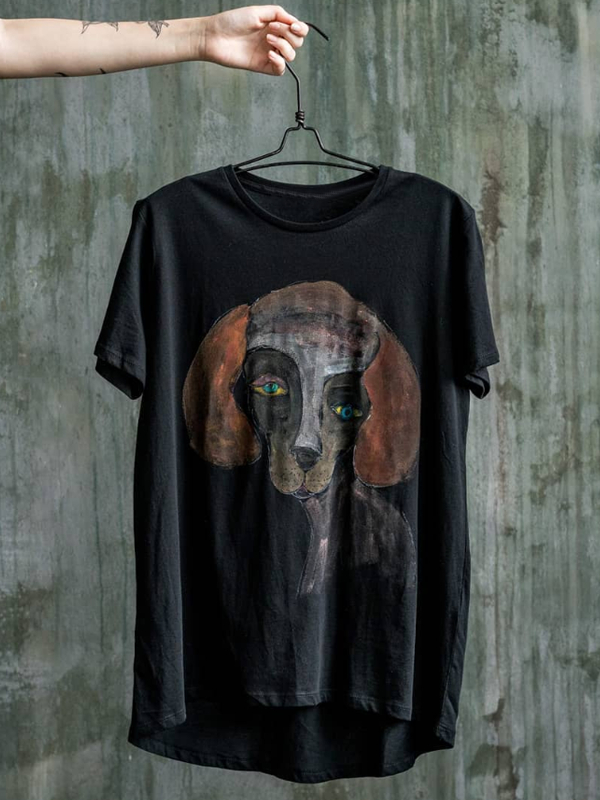 Hand Drawn Cute Puppy Women's Short-sleeved tjj Shicloths