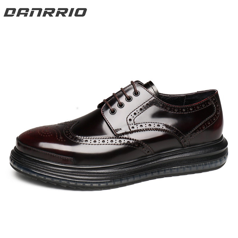 DANRRIO Brogues British Style Business Casual Air Cushioned Leather Shoes|Patent Leather Casual Shoes DANRRIO.COM DANRRIO